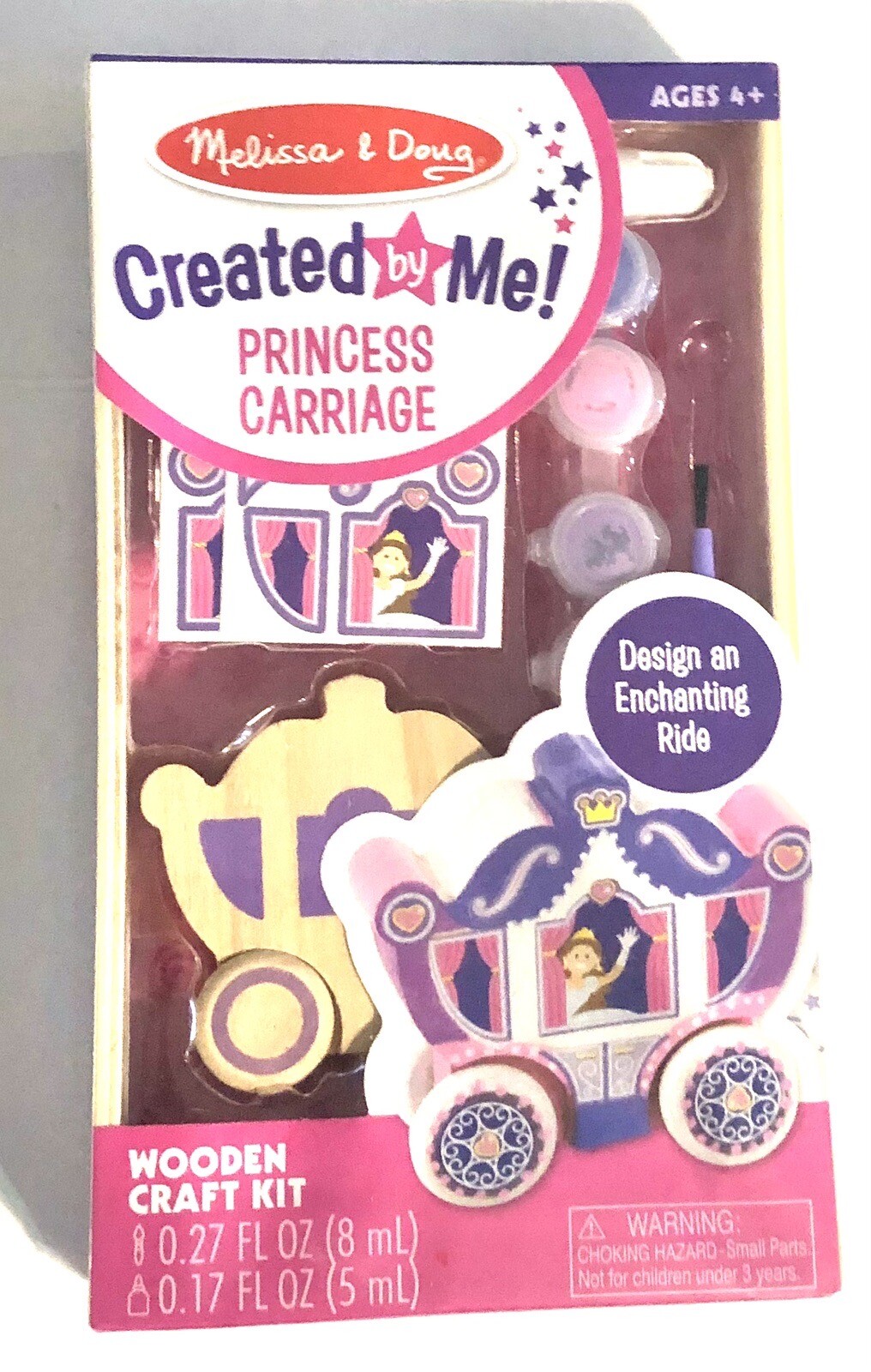 Melissa And Doug Created By Me Princess Carriage Wooden Craft Kit NEW SEALED
