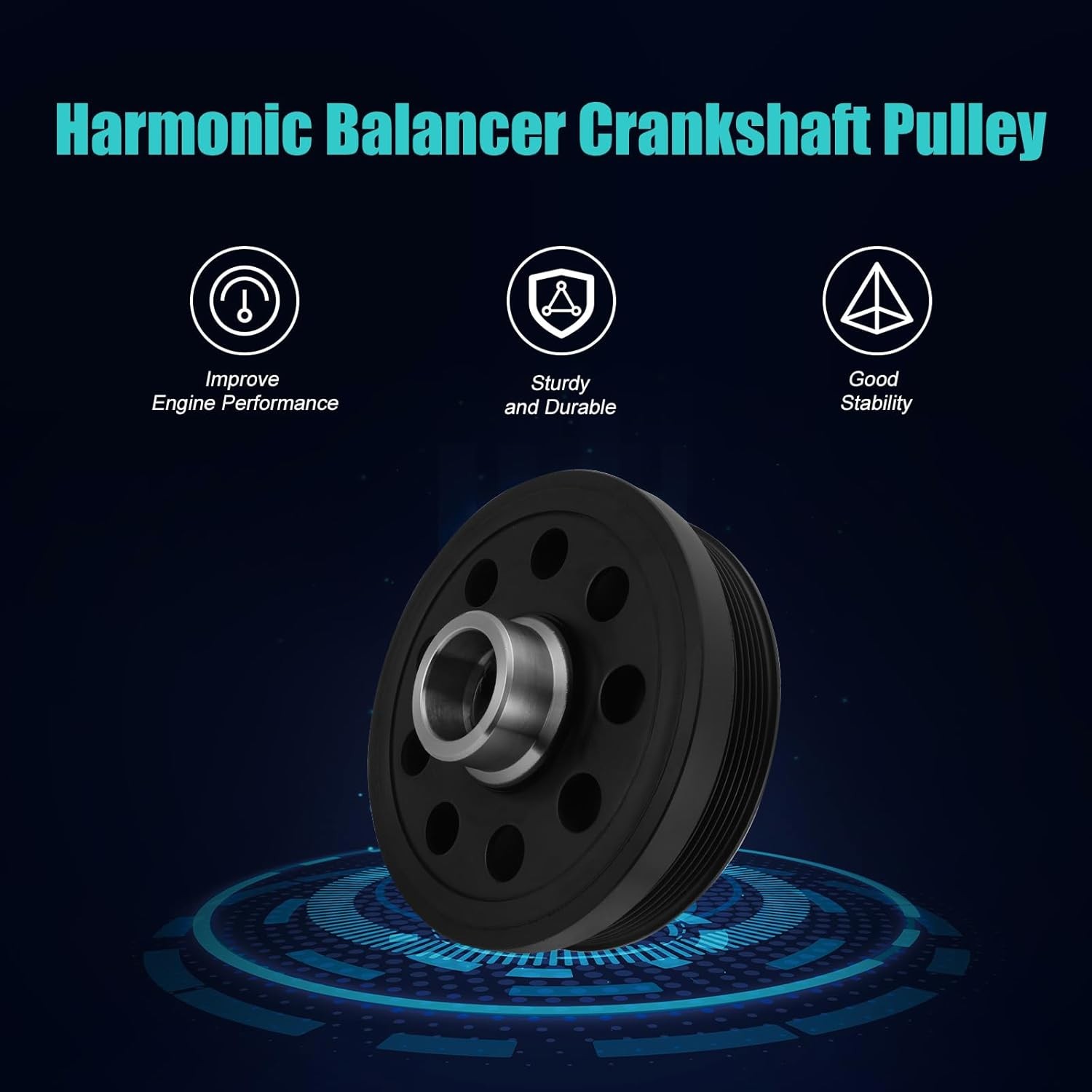 11238512072 Engine Harmonic Balancer Crankshaft Pulley (2.0L L4) Compatible with