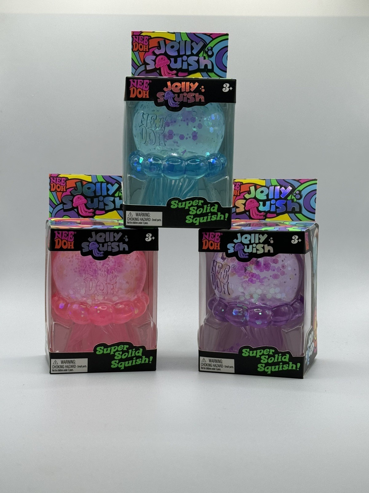 NeeDoh Jelly Squish Super Solid Squish. All 3 colors! Price is for whole lot.