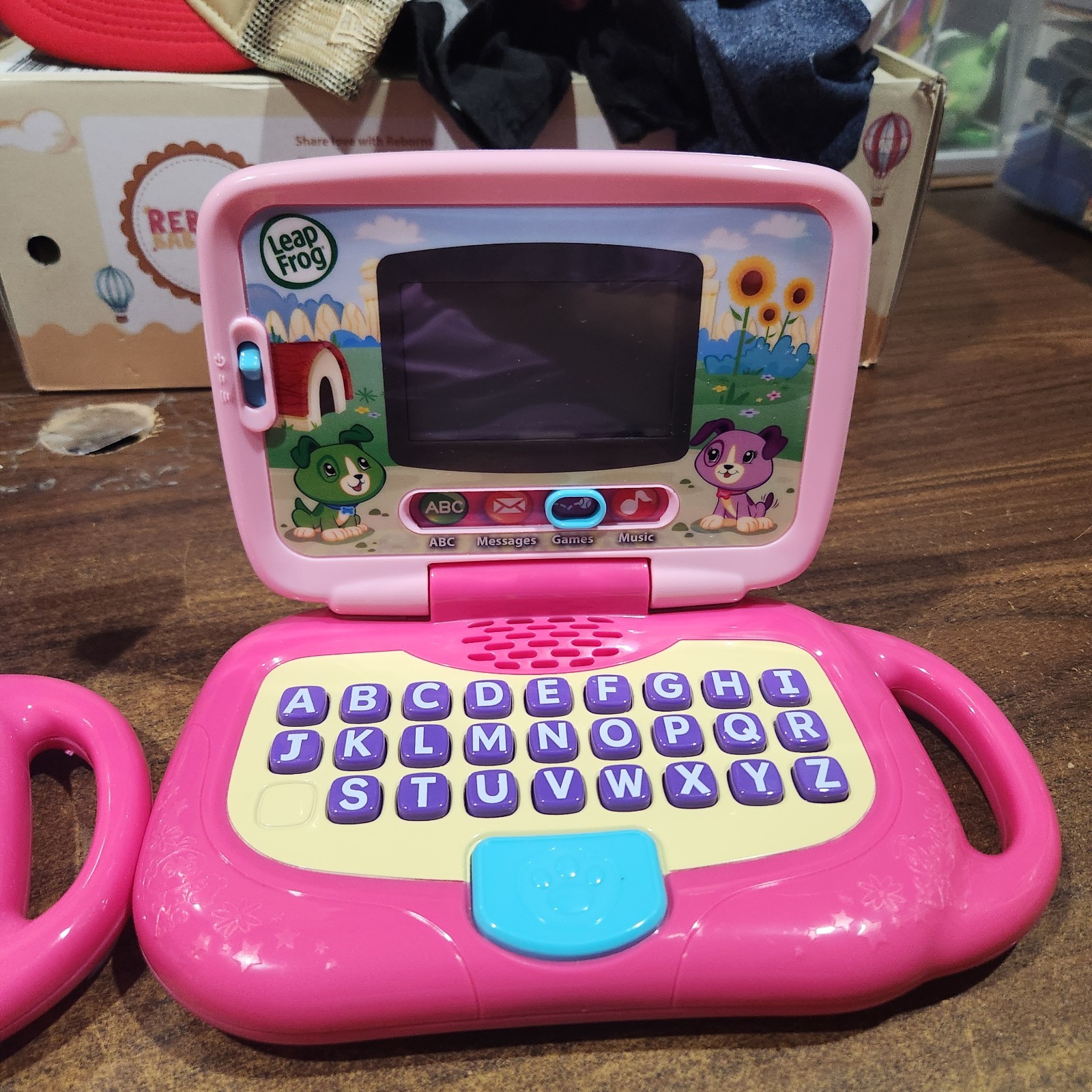Lot of 2 LeapFrog 2 in 1 LeapTop Touch Kids Laptops Pink Tested 1 for Home & Car