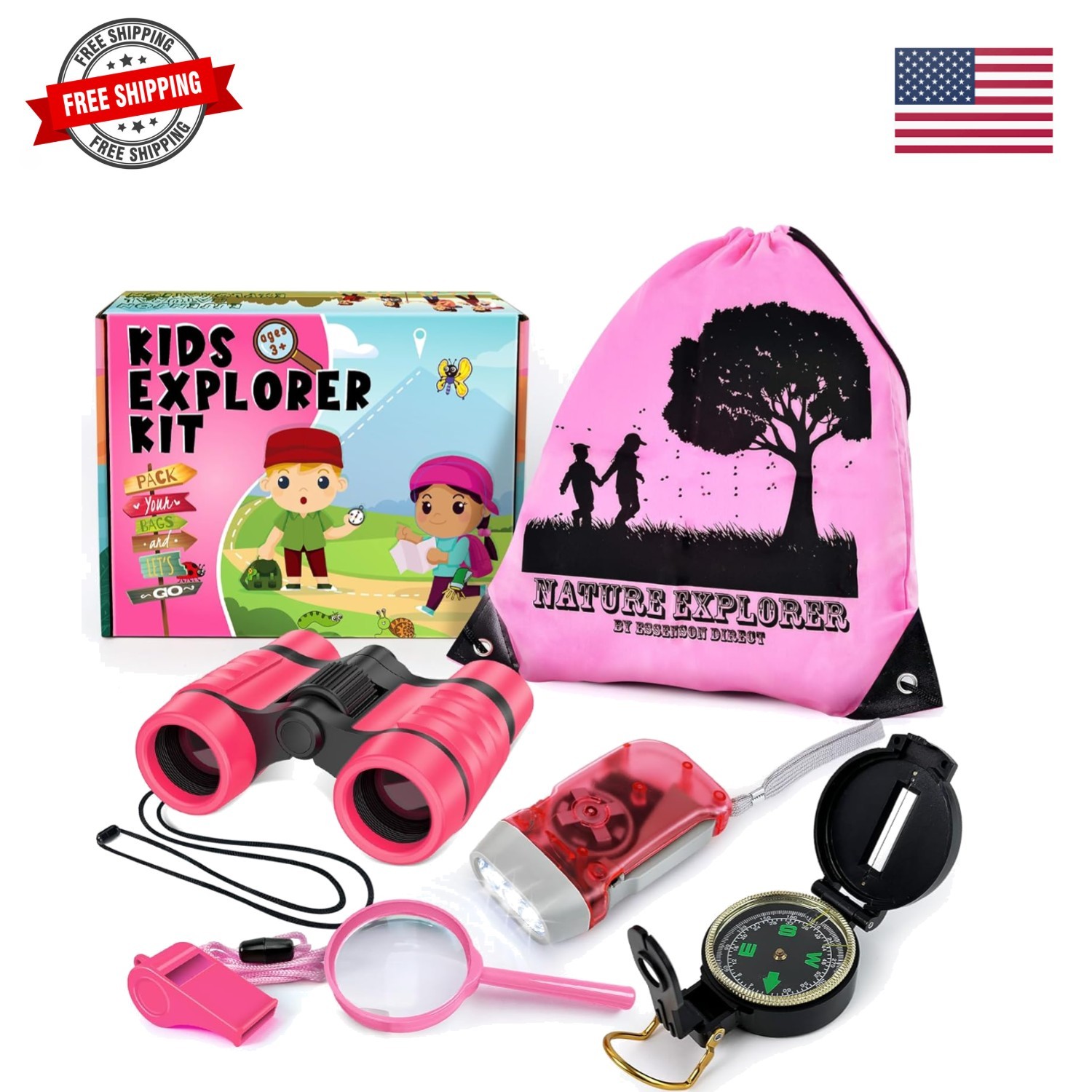 Kids Explorer Kit – Adventure Kit for Kids, Outdoor Explorer Kit with Binocul…