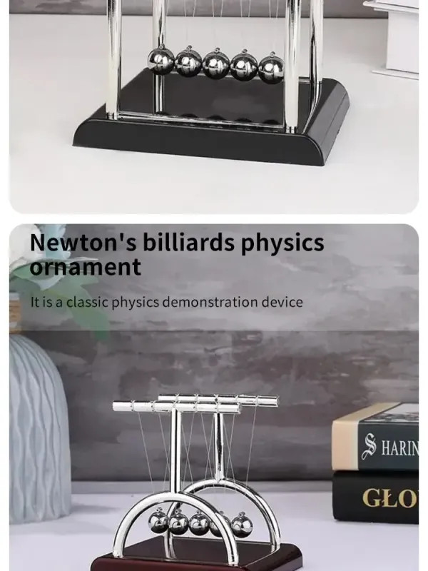 Newton’s Cradle Balance Steel Ball Teaching Supplies Physics Science Pendulum