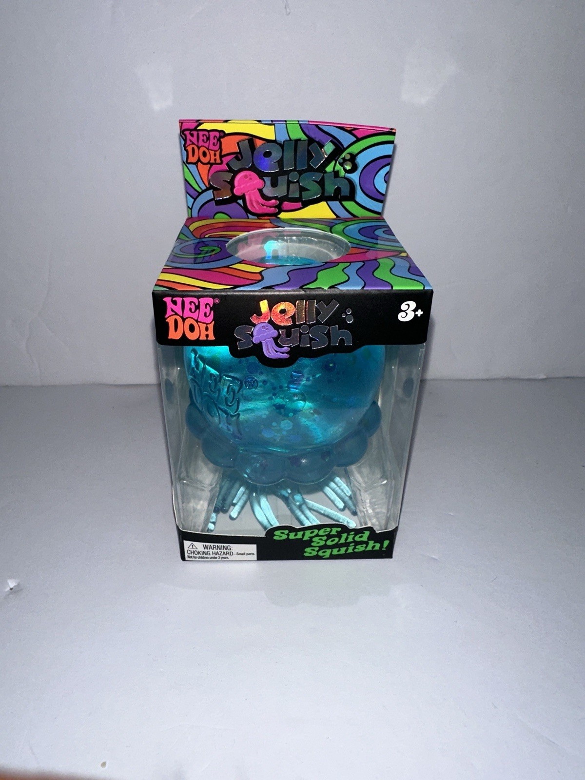 NeeDoh Jellyfish Jelly Squish GENUINE Blue