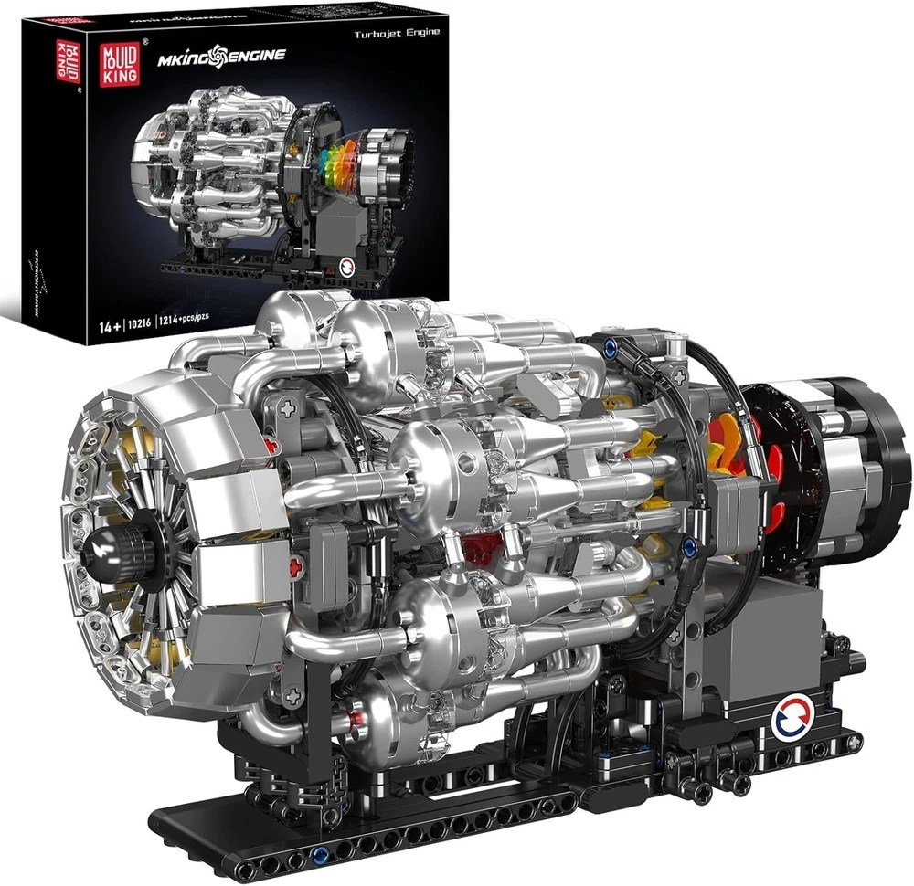 10216 Turbojet Engine Building Sets, Mechanical Aviation Aircraft Engine Model K