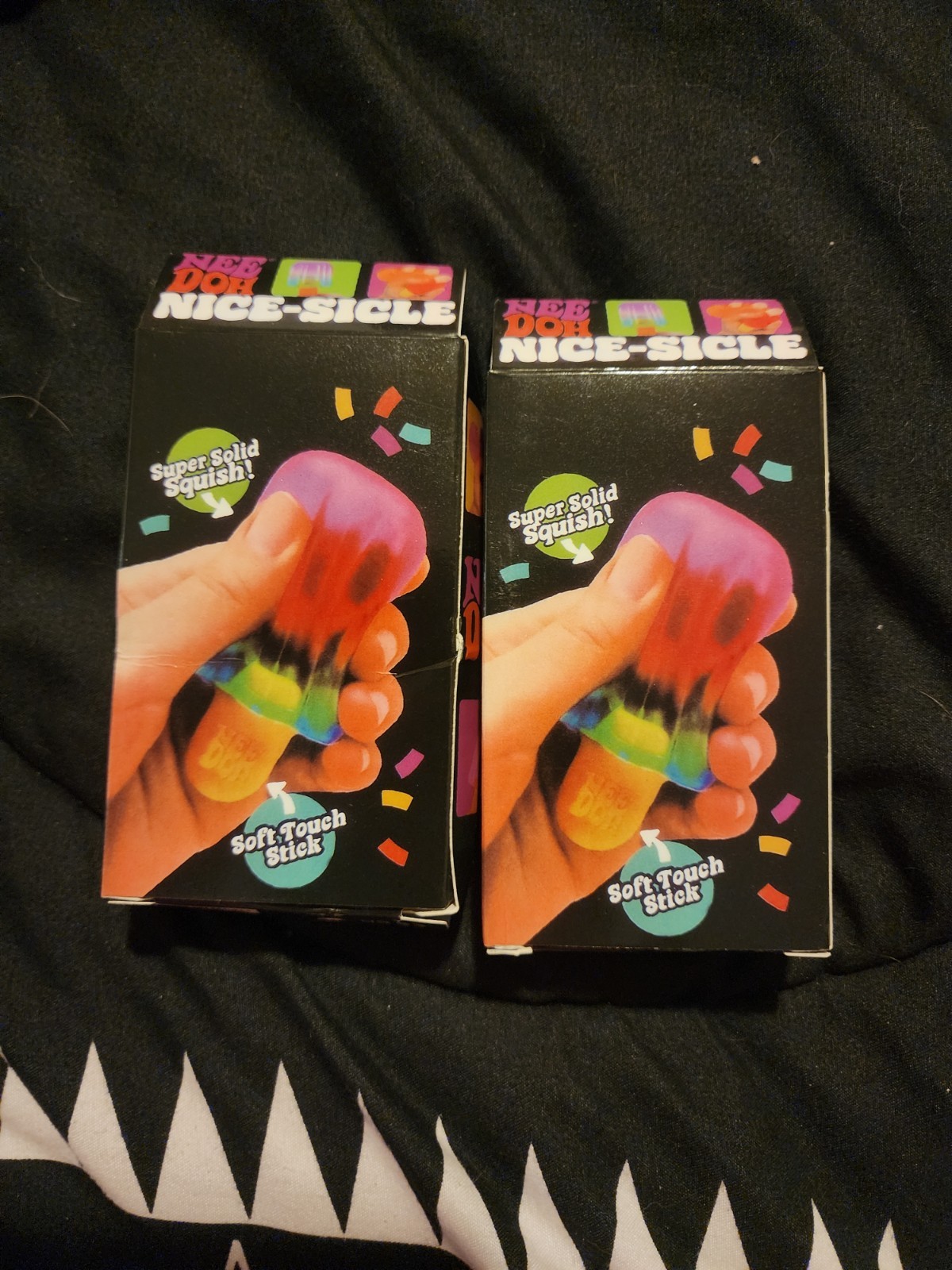 2x Nice-Doh Nice-Sicle Super Solid Squish Squeeze Toy Multicolor 3+