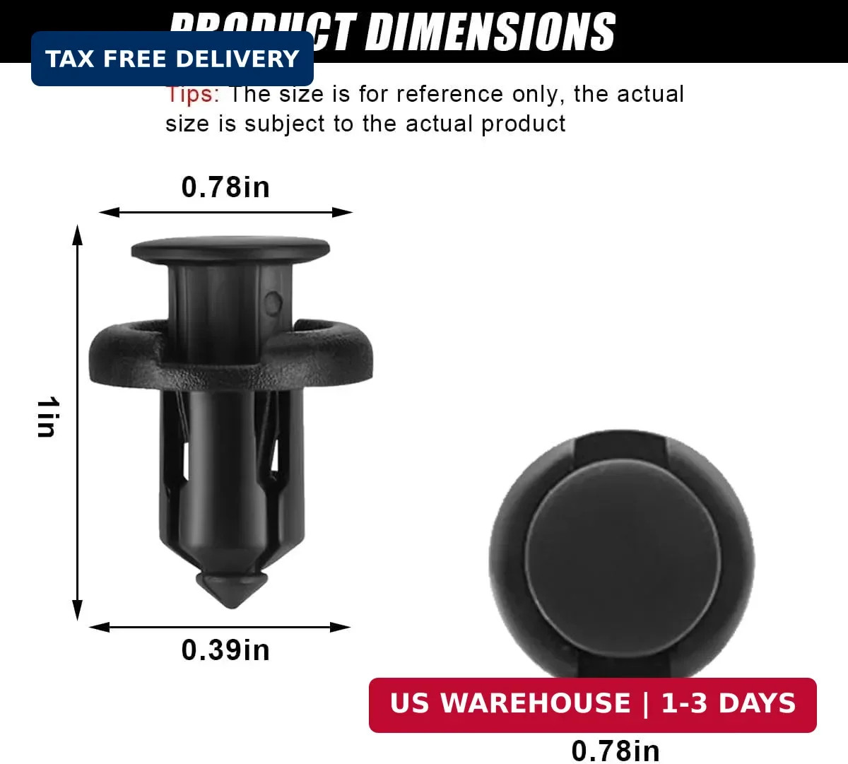 ZIMISI Front Bumper Push-Type Retainer Clips, Nylon Fenders Liner Clamp Replacem