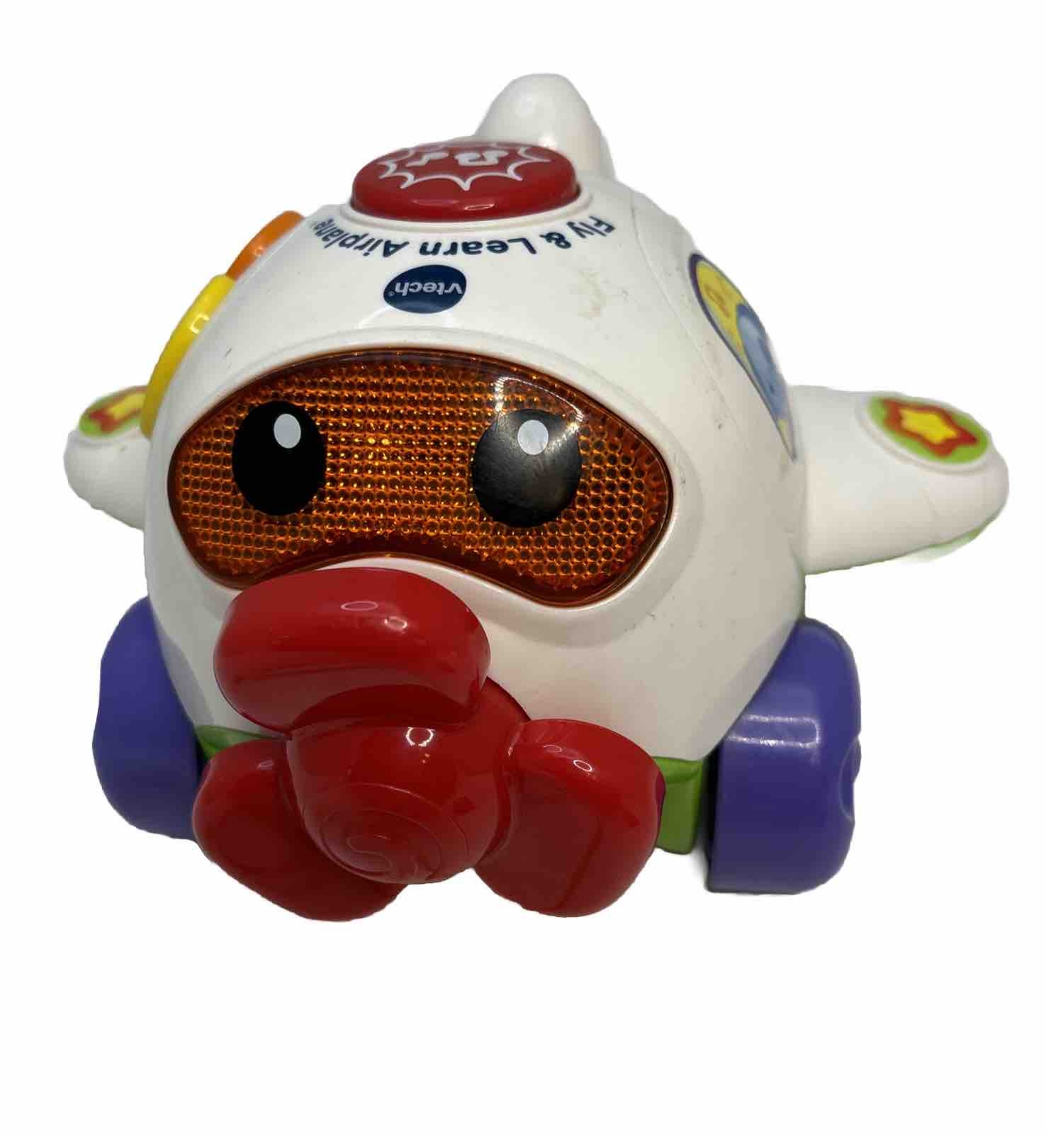 VTECH Fly And Learn Airplane Pull Toy Lights & Sounds