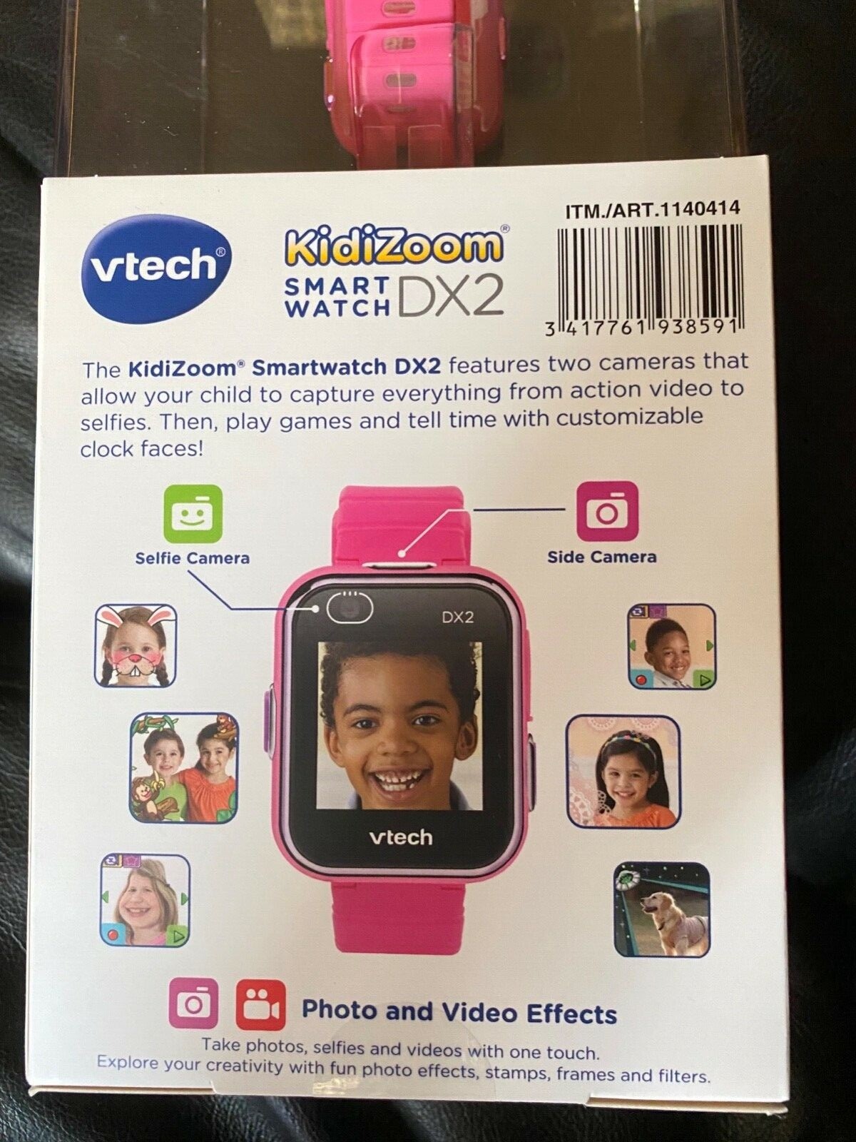  Vetch KidiZoom SMART WATCH DX2 Pink Dual Cámara Item80-193859 +USB Cable 🎄Gift