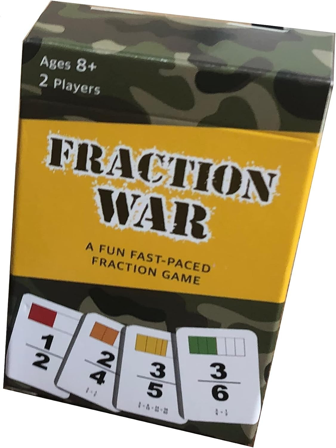 Fraction War Math Game Learn Compare Simplify Fractions 2nd-5th Grade 1 Pack