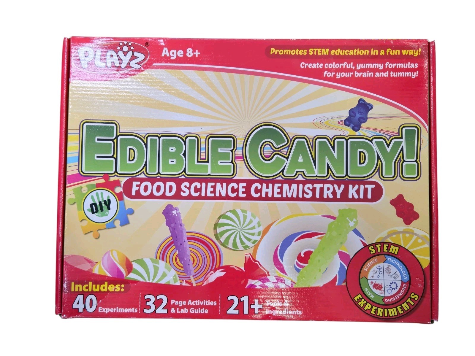 Playz Edible Candy Making Science Kit for Kids Ages 8-12 Years Old – Food NEW
