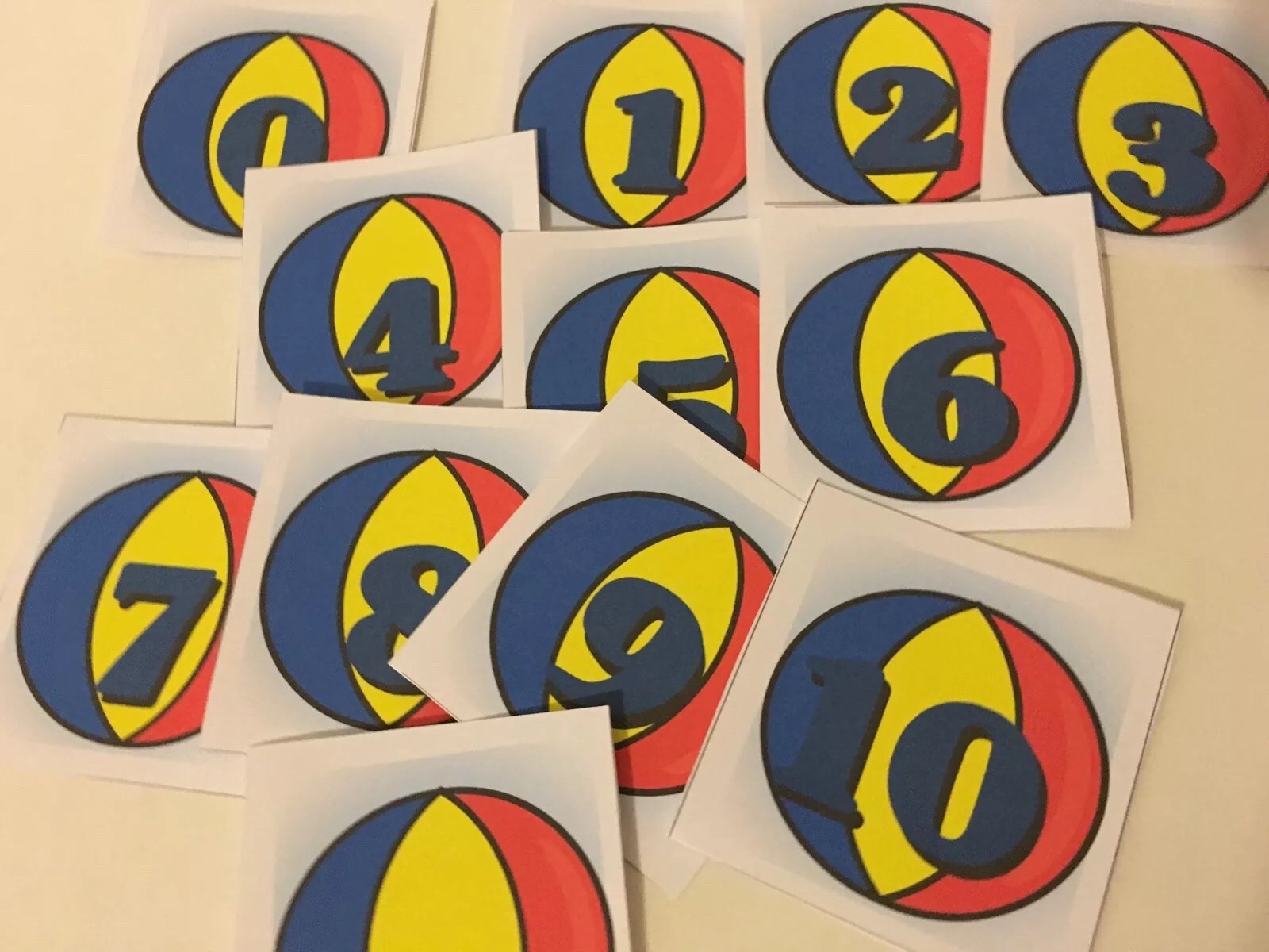 Ball – 0-10 Number Cards – Laminated Card Set- Pre-school- Kindergarten