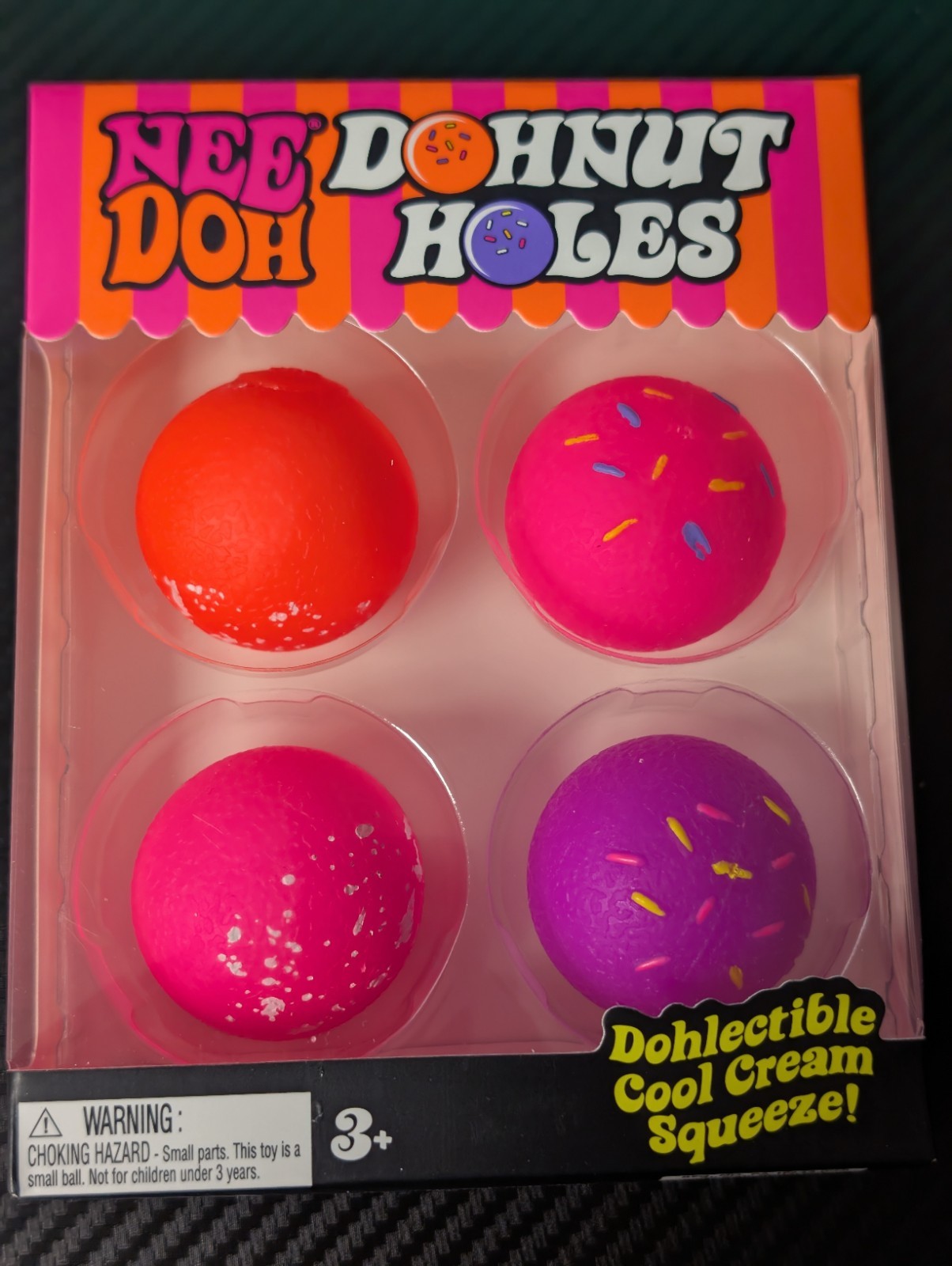 🔥NEW & VIRAL! NeeDoh Teenie Dohnut Holes 4 Pack, NEE DOH 100% AUTHENTIC 🔥