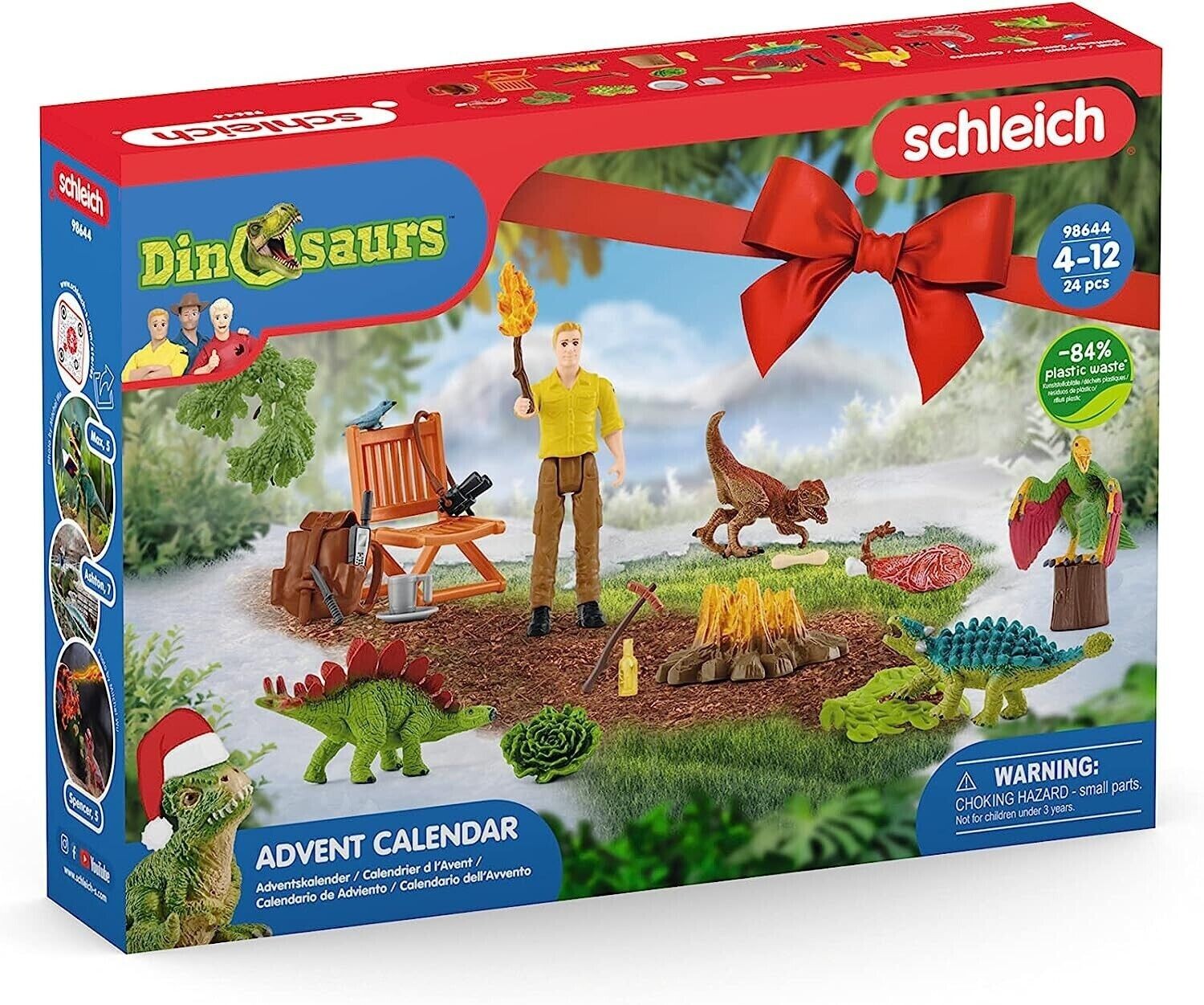 Schleich 97982 Dinosaurs Advent Calendar 2019 – 24 Doors New