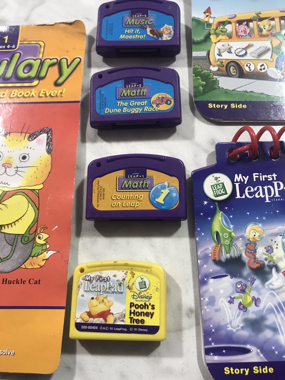 leap pad systems books and cartridges lot ( Read Description )