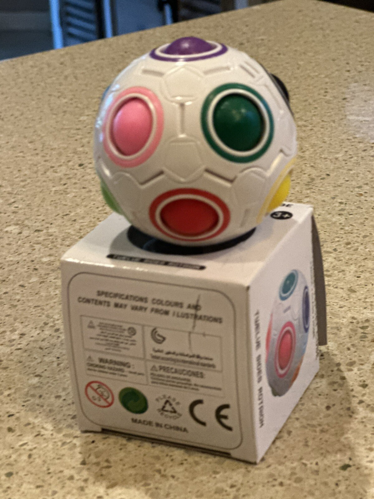Football Fidget Cube ~ Toy Push Pop Magic Ball Puzzle 12 Sides Rotation