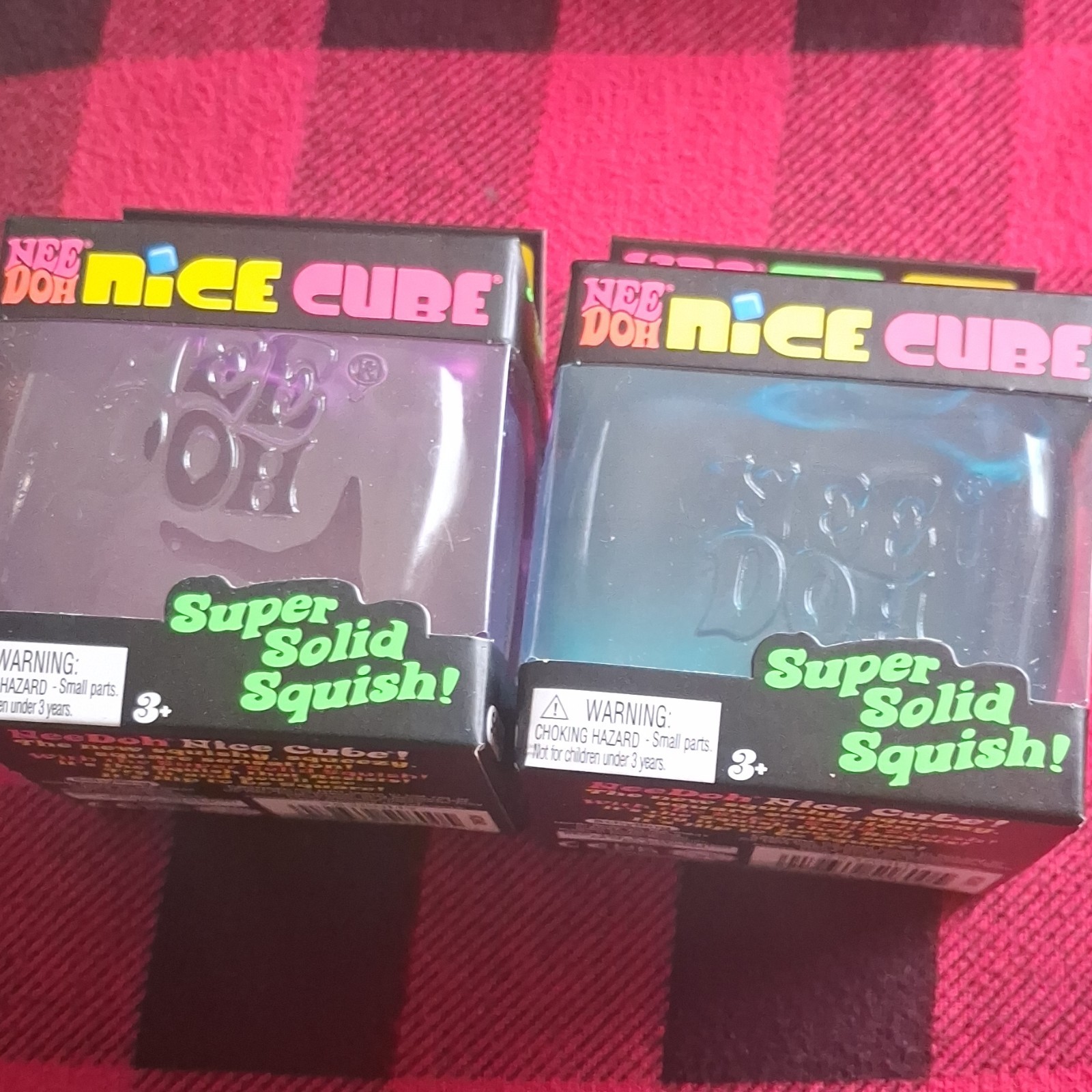Schylling Nee Doh Nice Cube Squish Tactile Squeeze Toy, Multicolor (25360HY)