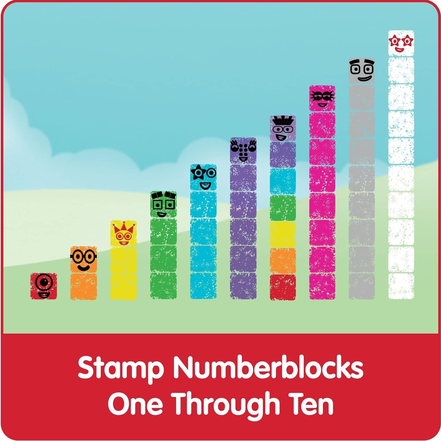 Fun Numberblocks Stamp Activity Set for Kids: 20 Stamps for Creative Learning