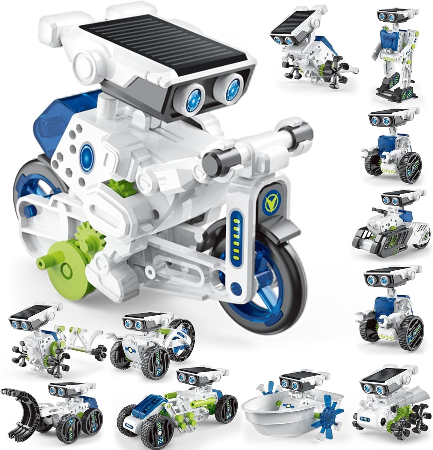 12-in-1 STEM Robot Kit Toys for Kids 8-12 12-16, DIY Robot Building Educational
