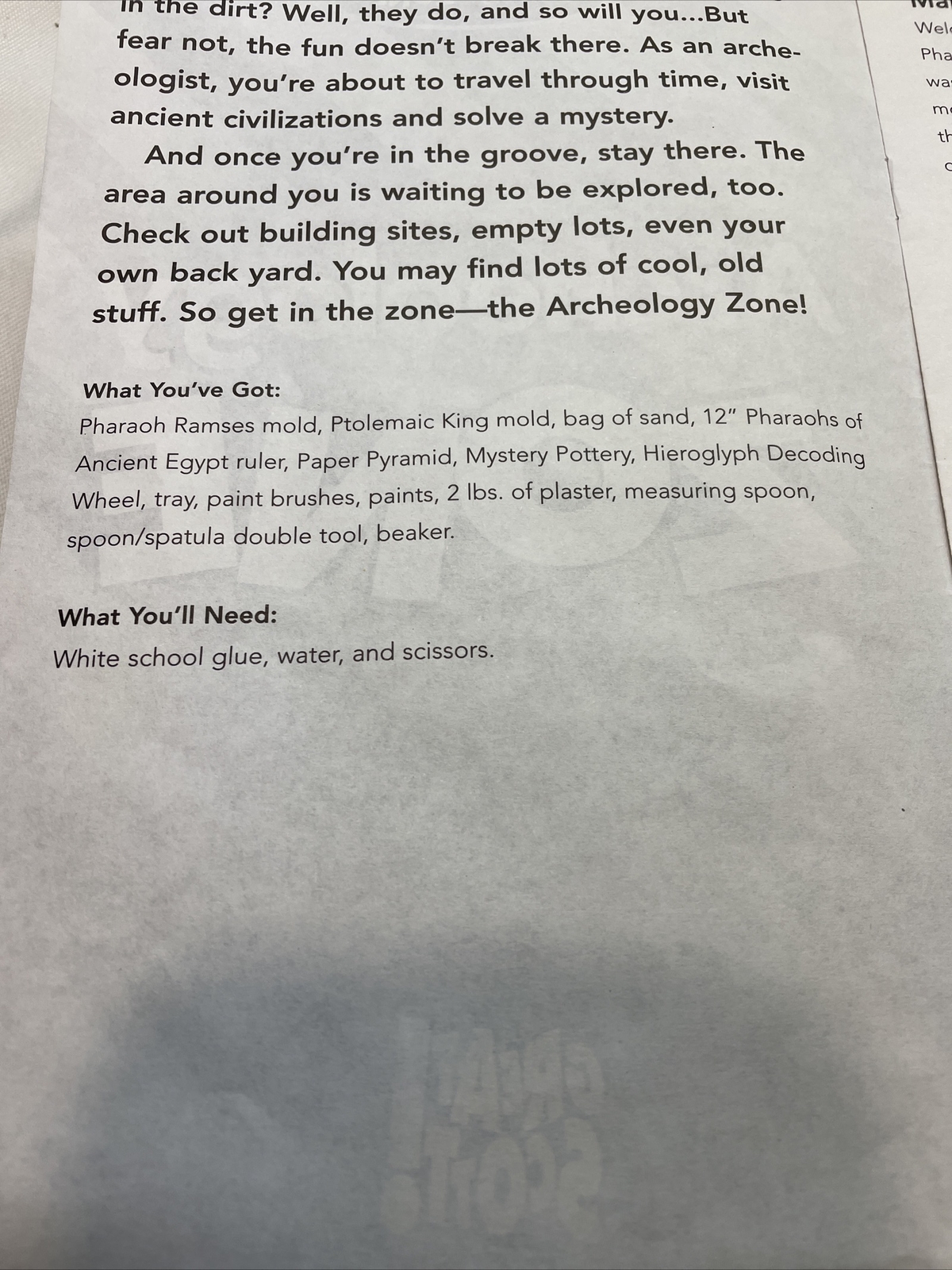 Educational Digging Archeology Zone /Kit for Kids (read Description)