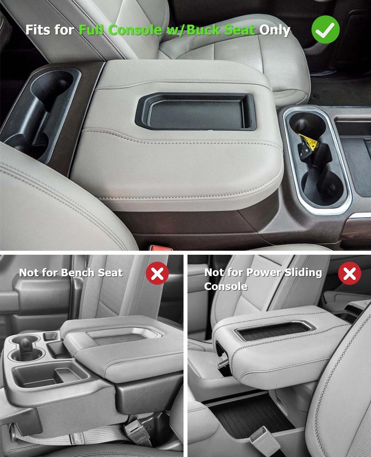 INTGET Center Console Cover for Chevy Silverado & GMC Sierra Accessories 2019