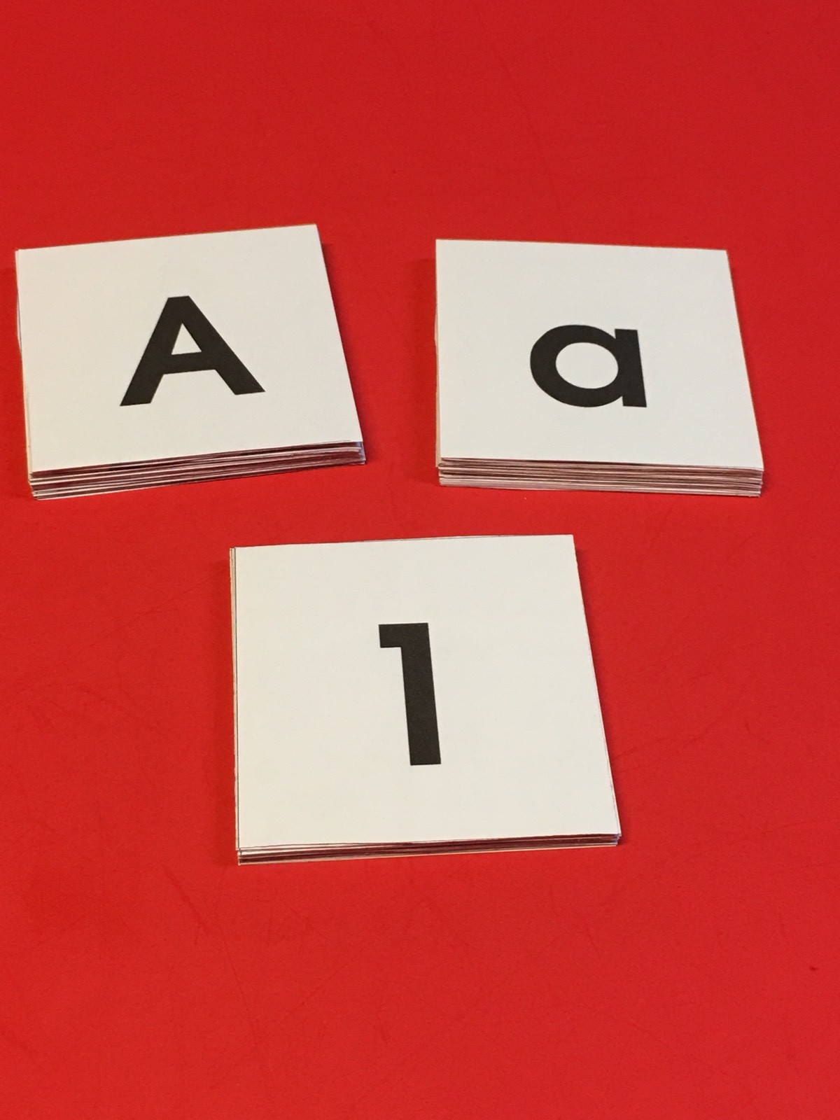 72 Cards – Alphabets / Letters & Numbers Upper and Lowercase Cards 2.8 x 2.75