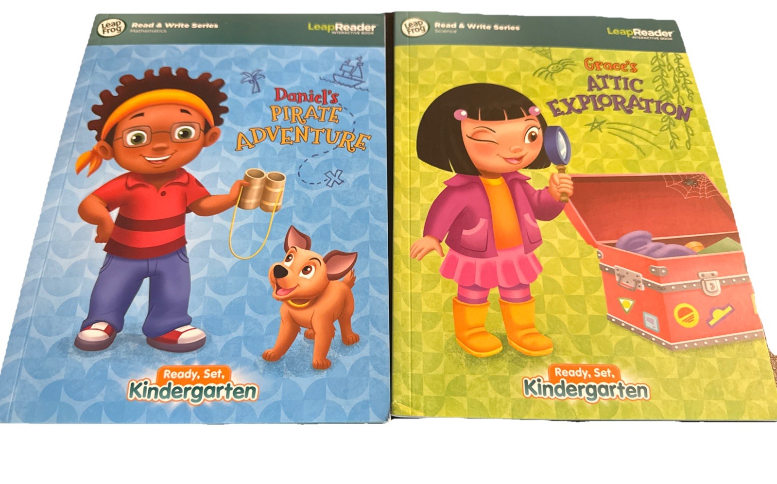 Leapfrog Leapreader Books – Lot of 2 Math Science Ready, Set, Kindergarten