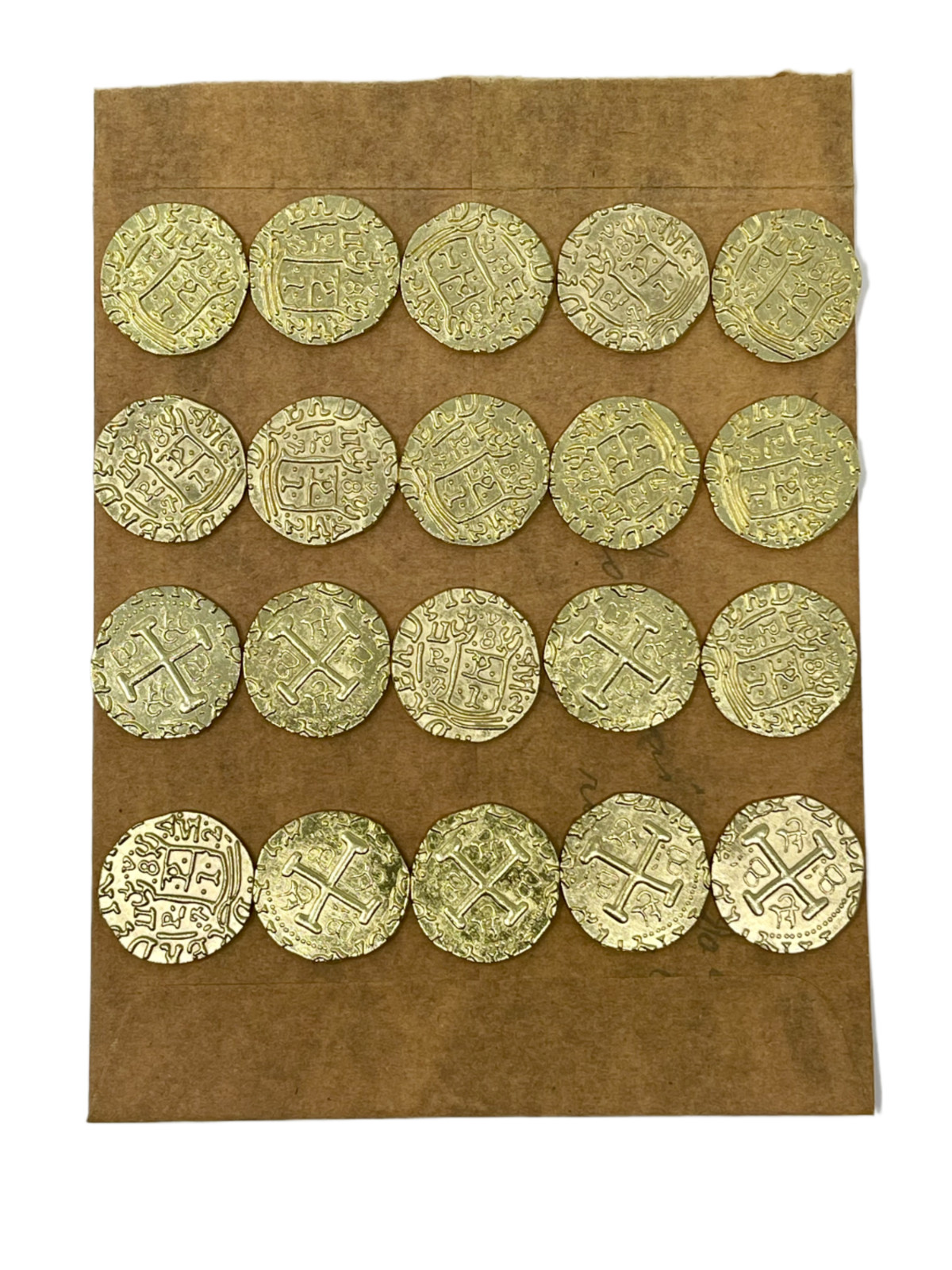 Gold Coins Pirate Treasure Shipwreck Gold Metal Challenge Coins – 20 Coins