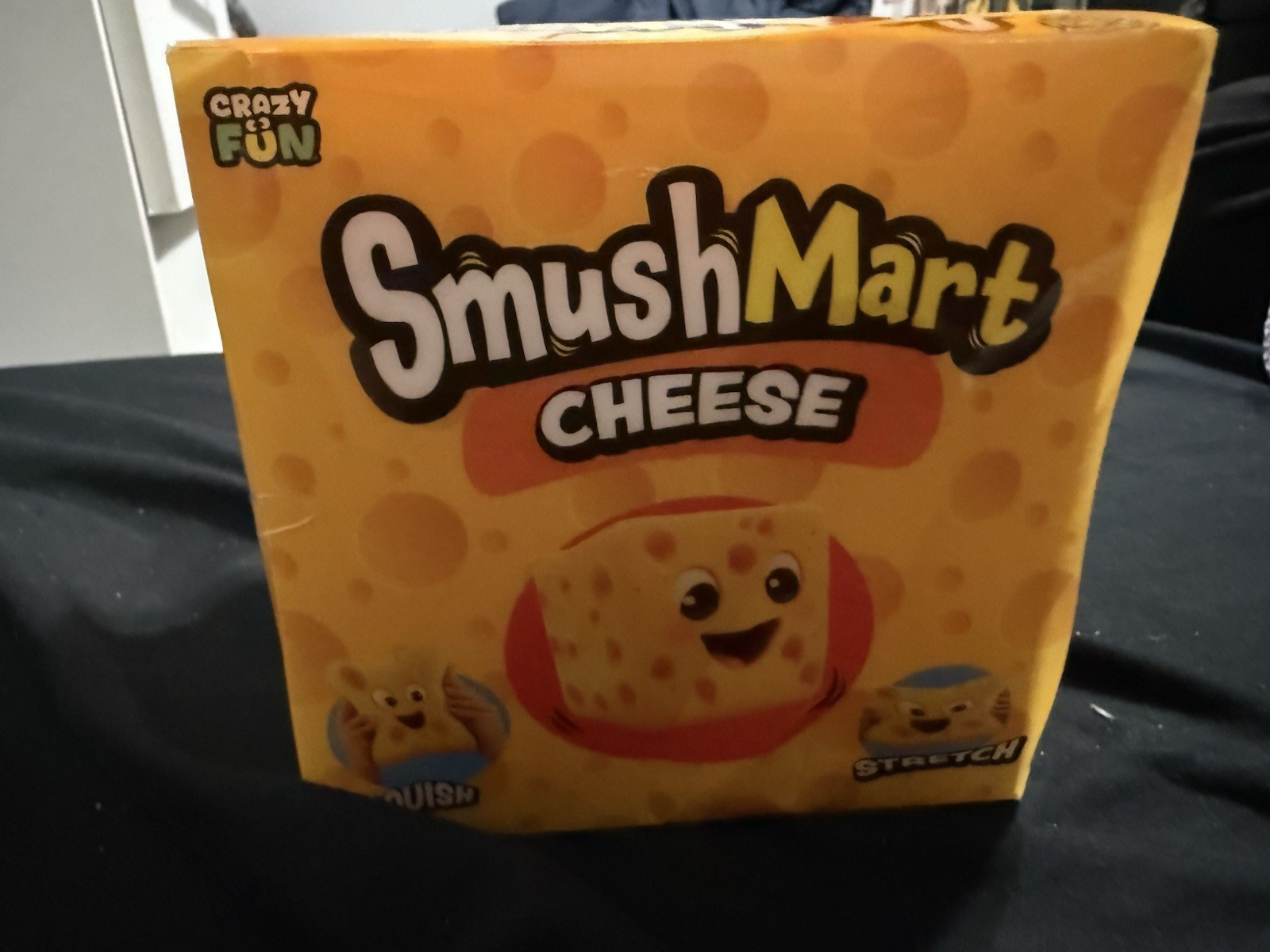 Crazy Fun SmushMart Cheese Squishy Squeeze Toy, Yellow, Ages 6+