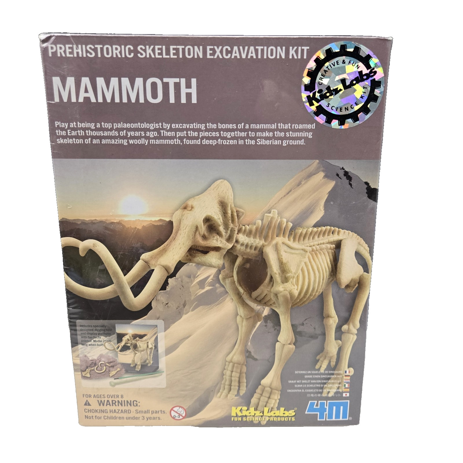 4M KidzLabs Prehistoric Skeleton Mammoth Excavation Kit Fossil Dig NEW Sealed