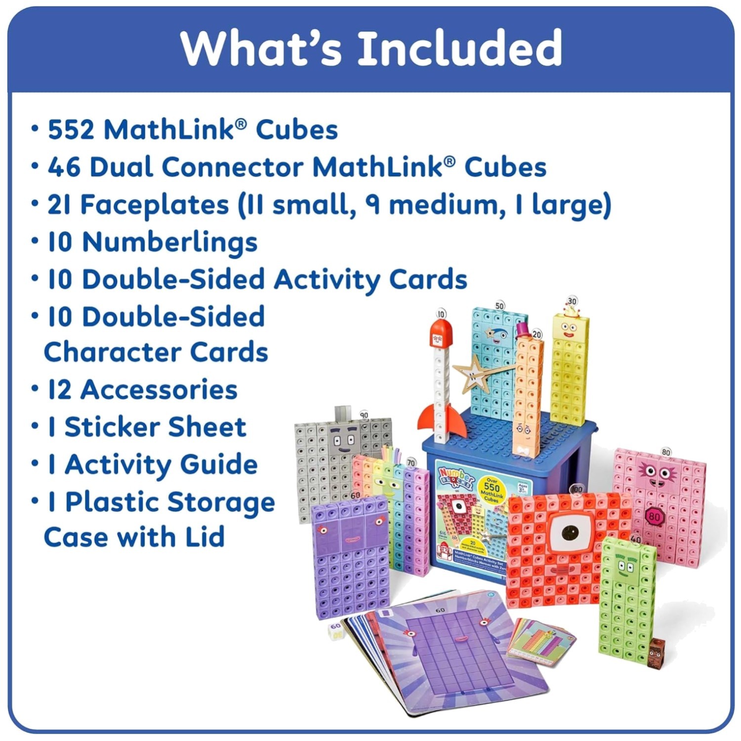Numberblocks Heroes MathLink Cubes Set