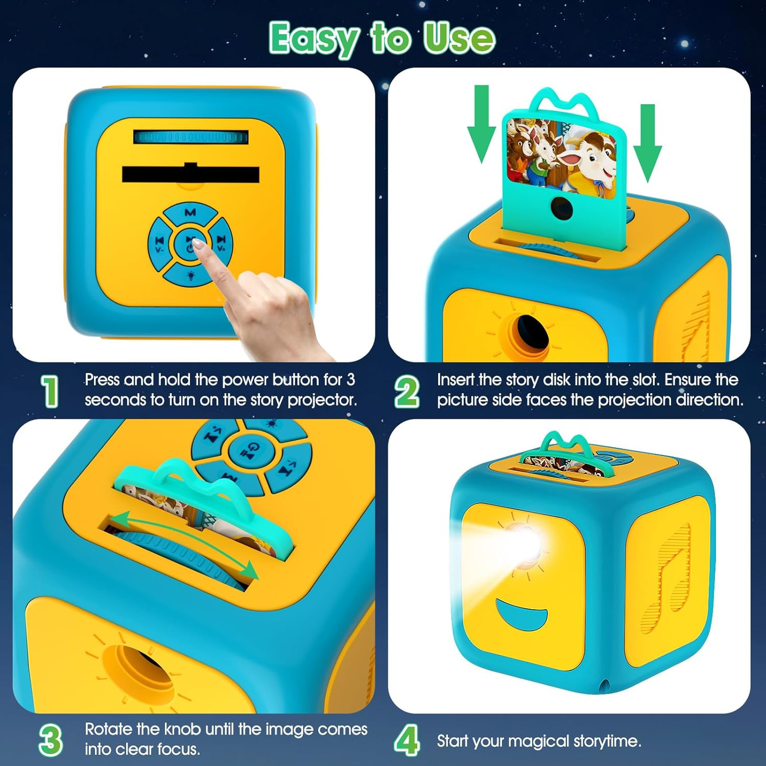 Storytelling Projector for Kids, Story Dream Machine for Toddlers Christmas Birt