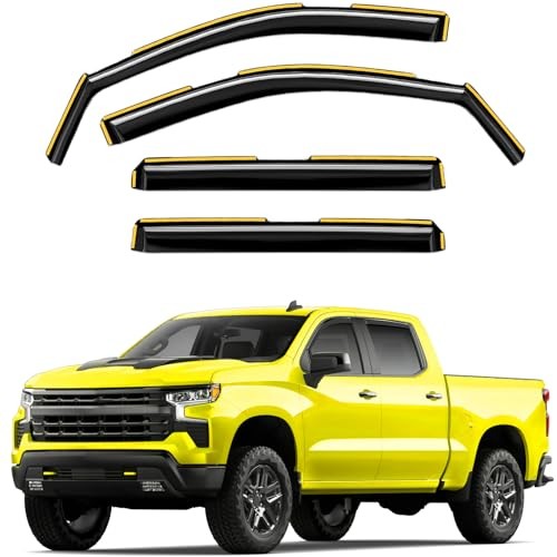 in-Channel Window Rain Guards Fit for Chevy Silverado 1500/GMC Sierra 1500