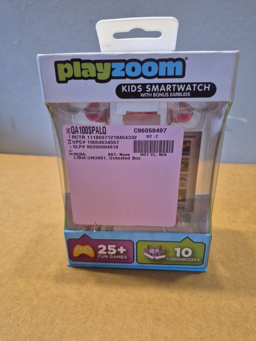 PlayZoom Kids Girls Pink Smartwatch Ages 4+ 25 Games 10 Audiobooks New