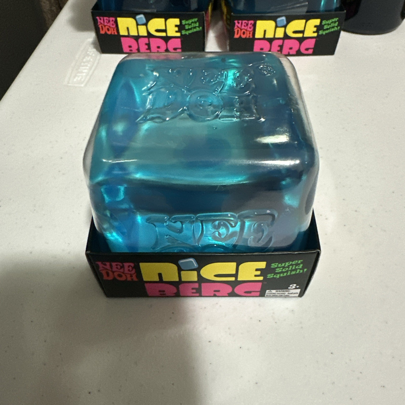 NeeDoh Nice Berg Swirl, XL Giant Nee Doh Squishy Blue
