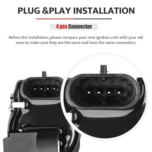 Round Ignition Coil Packs Spark Plugs fit for V8 5.3 6.2 2014 2015 2016 2017