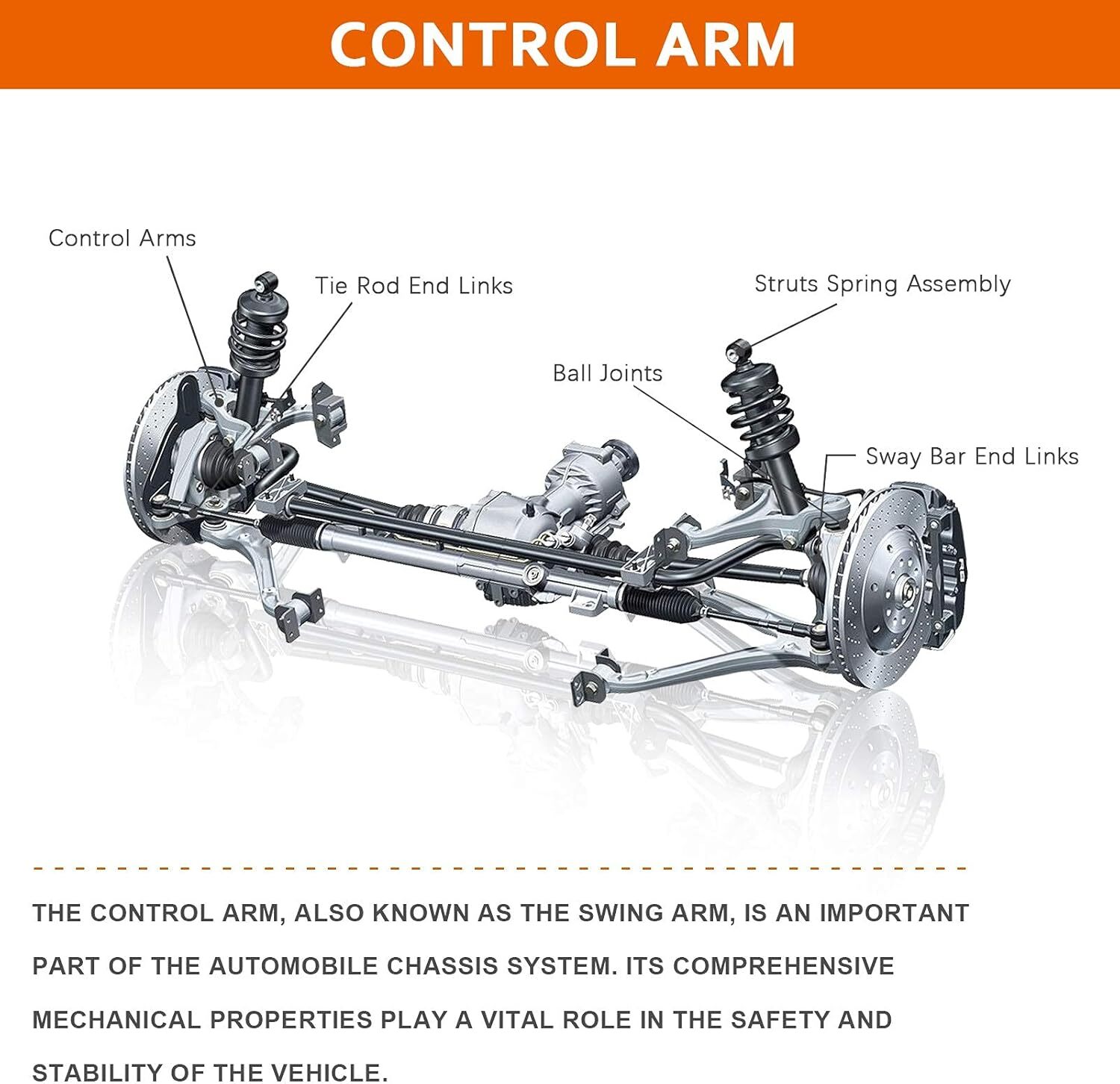 DRIVESTAR MS251001 Front Left Lower Control Arm with Ball Joint Bushing, for