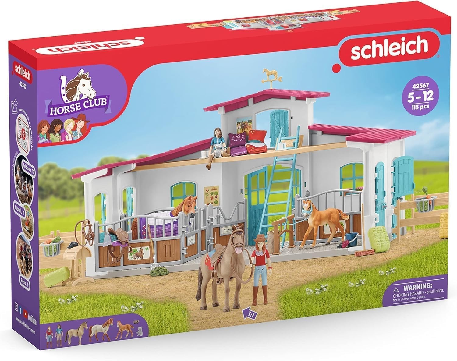 Schleich Horse Club – 115 PC Lakeside Riding Center Toy Medium, Multi