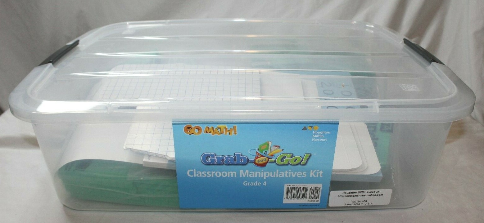 HMH Harcourt Go Math Grab and Go Manipulatives Grade 4 Kit Huge Set New
