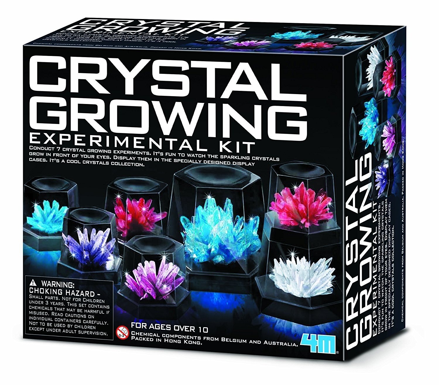 4M 7 Crystal Growing Science Experimental Kit with Growing, 7 Piece