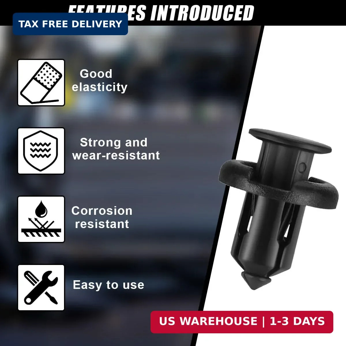 ZIMISI Front Bumper Push-Type Retainer Clips, Nylon Fenders Liner Clamp Replacem