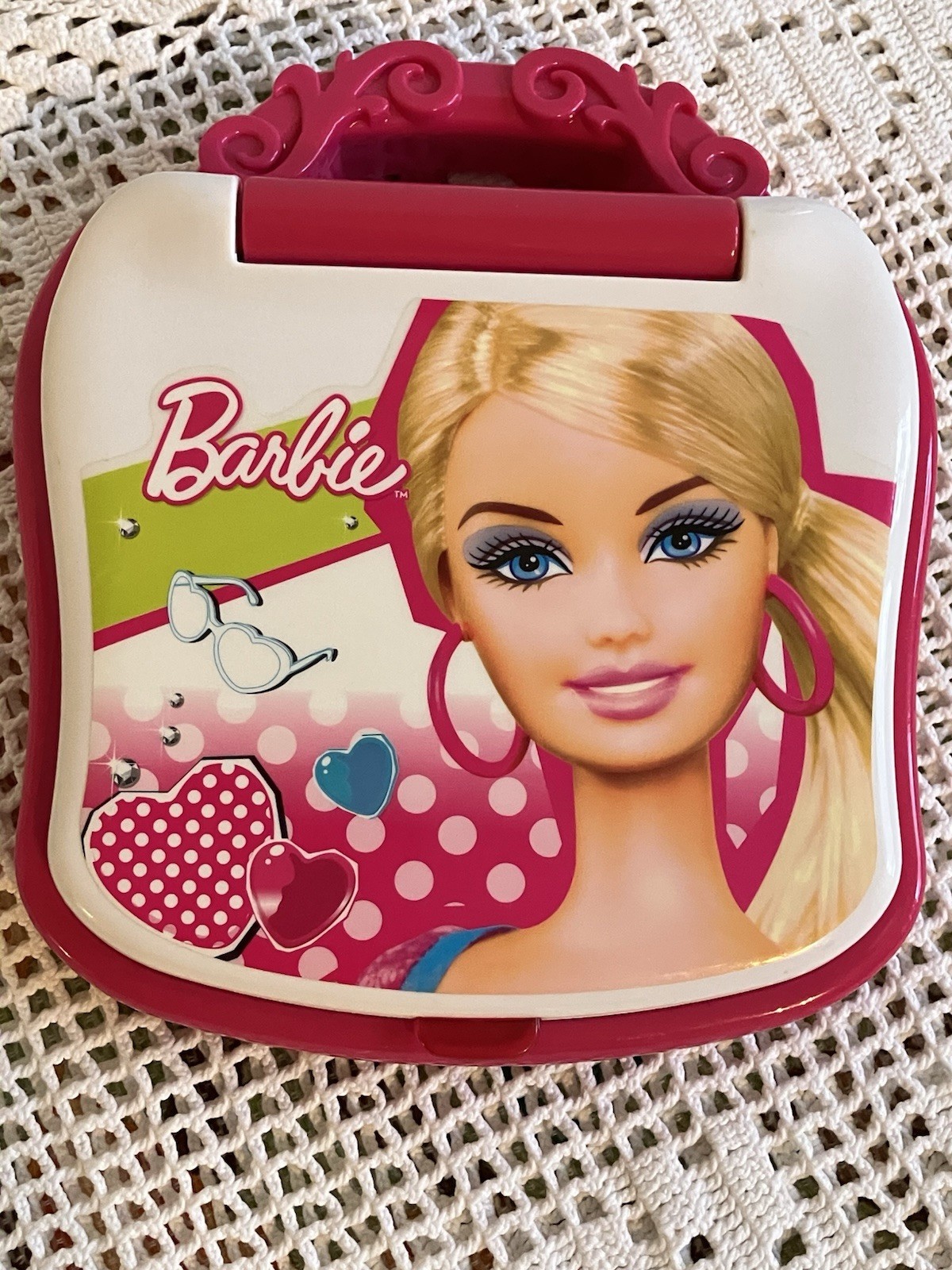TESTED WORKS VTG Barbie Learning Laptop Oregon Scientific BJ68-11 Pink Mattel