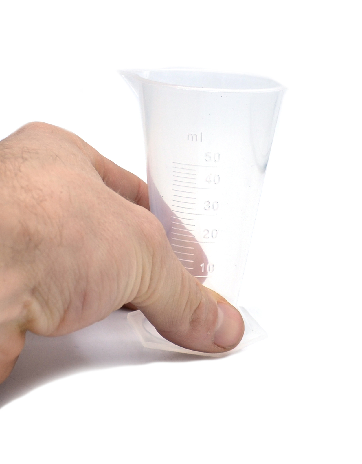 Conical Measure, 50ml – Polypropylene Plastic, Translucent – Eisco Labs