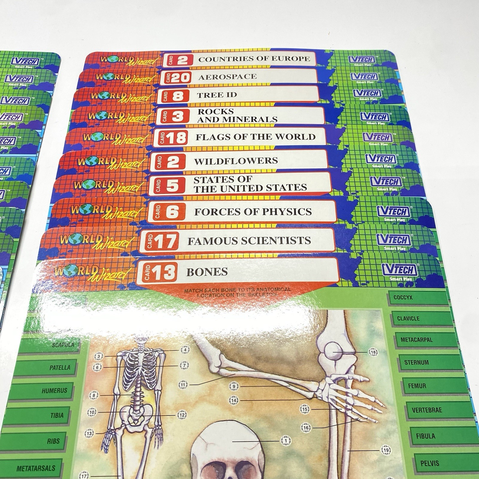 VTech World Wizard Learning System 20 Double-Sided Card Tested 1992 In Our World