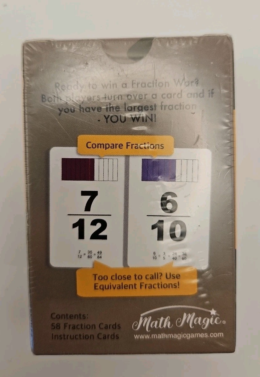 Fraction War Game: A Fun Fast-Paced Fraction Card Game – Make Learning Fun! NEW