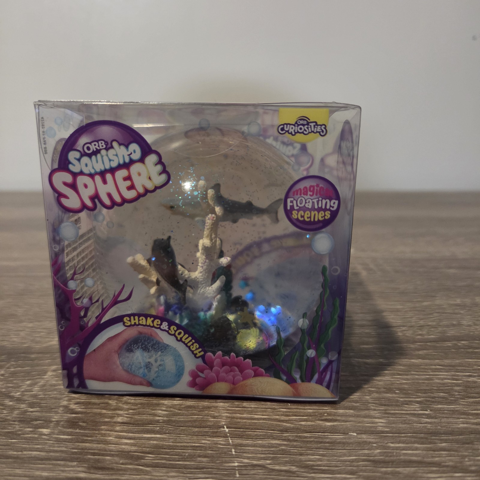 ORB Squish-O Sphere Squish Toy Fidget Stress Fun Shark Aquarium