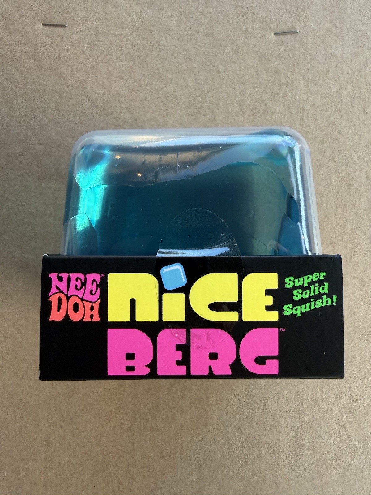 SEALED Schylling NeeDoh Nice Berg Blue Giant Nee Doh Solid Squish Cube Ice Block
