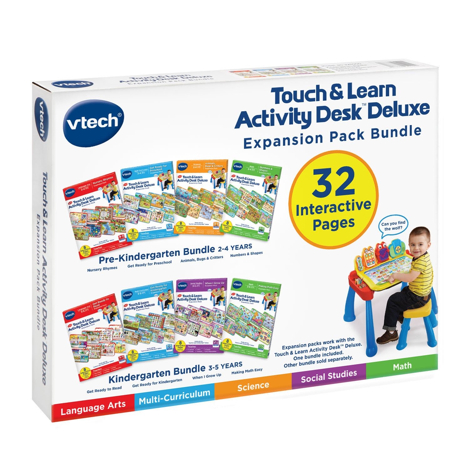 VTech Touch and Learn Activity Desk 4-in-1 2.3″ x 2″ x 0.3″, Multicolor