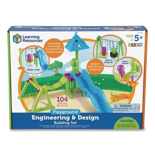 Learning Resources Engineer & Design Building Set, Grades Pre-K to 1, 104 Pieces