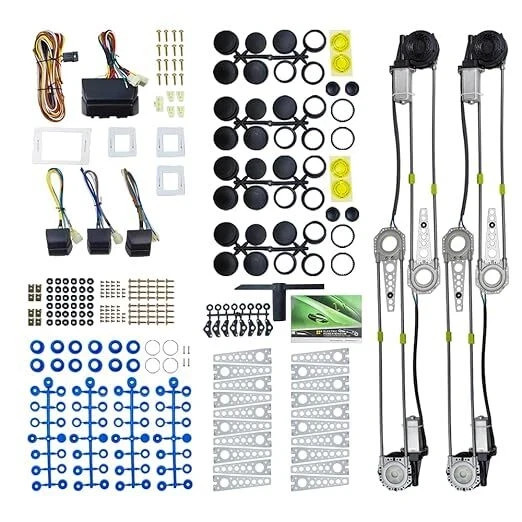 Universal 4-Door Power Window Conversion Kit Electric Power Window Lift Roll Up