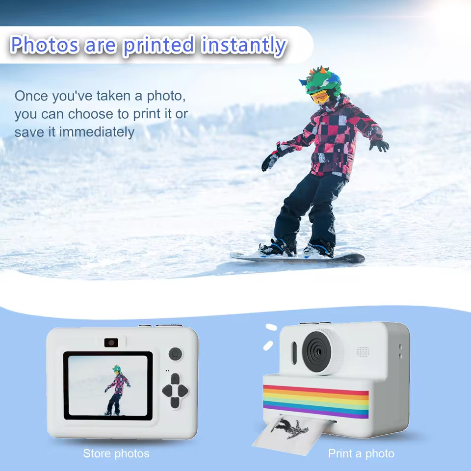 Instant Print Kids Digital Camera For Photography HD Video Camcorder Gifts Toys